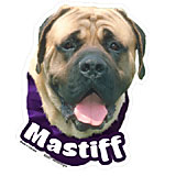 6-inch Vinyl Dog Decal Mastiff Picture