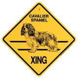 Xing Sign Cavailer Spaniel Plastic 10.5 x 10.5 inches