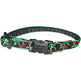 Dog Collar Adjustable Nylon Black Cherry 8-12 inch