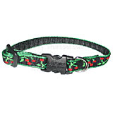 Dog Collar Adjustable Nylon Black Cherry 10-16 inch