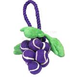 Swinging Grape Cluster Rope & Tennis Balls Dog Toy