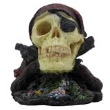 Sea-Pirate Skull aquarium ornament