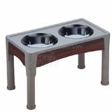 Signature Series Elevated Diner 8in Beige/Wood