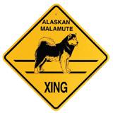 Xing Sign Alaskan Malamute Plastic 10.5 x 10.5 inches