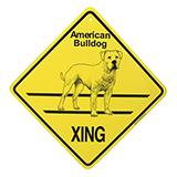 Xing Sign American Bulldog Plastic 10.5 x 10.5 inches