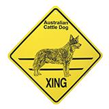 Xing Sign Australian Cattle Dog  Plastic 10.5 x 10.5 inches