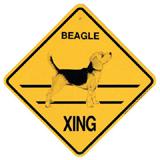 Xing Sign Beagle Plastic 10.5 x 10.5 inches