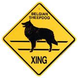 Xing Sign Belgian Sheepdog  Plastic 10.5 x 10.5 inches
