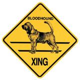 Xing Sign Bloodhound Plastic 10.5 x 10.5 inches
