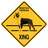Xing Sign Boston Terrier Plastic 10.5 x 10.5 inches