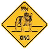 Xing Sign Bulldog Plastic 10.5 x 10.5 inches