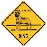 Xing Sign Bull Matiff Plastic 10.5 x 10.5 inches