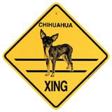 Xing Sign Chihuahua Short Coat Plastic 10.5 x 10.5 inches