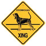 Xing Sign Coonhound Plastic 10.5 x 10.5 inches