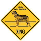 Xing Sign Irish Wolfhound Plastic 10.5 x 10.5 inches