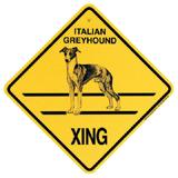 Xing Sign Italian Greyhound Plastic 10.5 x 10.5 inches