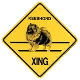 Xing Sign Keeshond Plastic 10.5 x 10.5 inches
