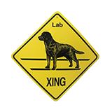 Xing Sign Labrador Retriever Plastic 10.5 x 10.5 inches