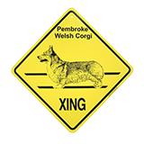 Xing Sign Pembroke Corgi Plastic 10.5 x 10.5 inches