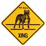 Xing Sign Pit Bull Plastic 10.5 x 10.5 inches
