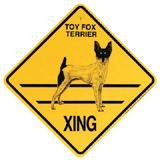 Xing Sign Toy Fox Terrier Plastic 10.5 x 10.5 inches
