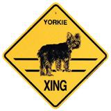 Xing Sign Yorkie Short Coat Plastic 10.5 x 10.5 inches
