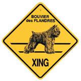 Xing Sign Bouvier des Flandres Plastic 10.5 x 10.5 inches