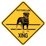 Xing Sign Rottweiler Plastic 10.5 x 10.5 inches