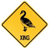 Plastic Yellow Sign Goose Crossing (XING)