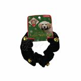 Green Velvet Holiday Bell Collar Small