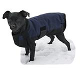 Dog Winter Blanket Coat Navy Med