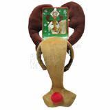 Holiday Dog Headband Red Nose Deer