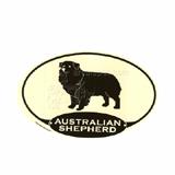 Euro Style Oval Dog Decal Australian Shepherd