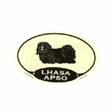 Euro Style Oval Dog Decal Lhasa Apso