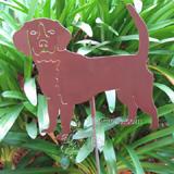 Haute Steel Garden Stake Beagle