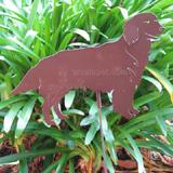 Haute Steel Garden Stake Golden Retriever