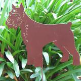 Haute Steel Garden Stake Schnauzer