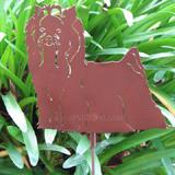 Haute Steel Garden Stake Yorkshire Terrier