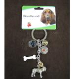 Key Chain Bloodhound with 5 Charms