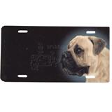 Aluminum Dog Breed License Plate with Bull Mastiff