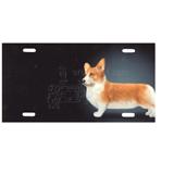 Aluminum Dog Breed License Plate with Welsh Corgi
