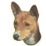 Double Sided Dog Decal Basenji
