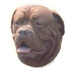Double Sided Dog Decal Dogue de Bordeaux
