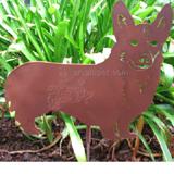 Haute Steel Garden Stake Welsh Corgi