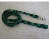Dog Leash Reflective Web Green 1/2-inch x 6-foot