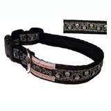 Spiffy Dog Small Black Skulls Air Collar for Dogs
