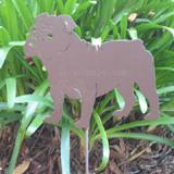 Haute Steel Garden Stake Bulldog
