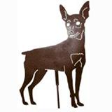 Haute Steel Garden Stake Minature Pinscher