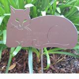 Haute Steel Garden Stake Cat-nap Kitty
