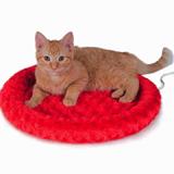 Thermo-Kitty Heated Fashion Splash Bed Red